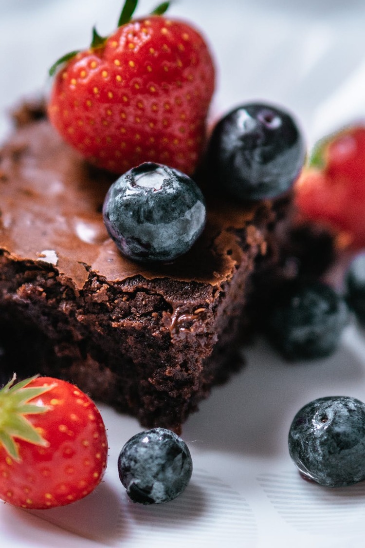 Blueberry and Strawberry Brownies Recipe