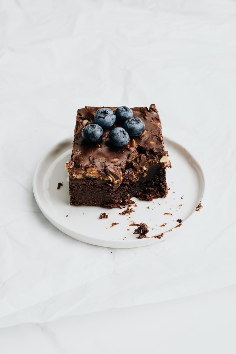 Blueberry and Walnut Fudge Brownies
