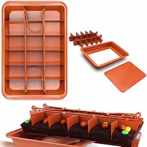 Edge-Only Brownie Pan With Dividers